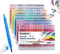 Liquidraw Lot de 100 stylos pinceaux à pointe fine pour coloriage pour adultes, croquis, peinture, calligraphie, dessin et lettrage