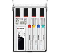 Liquidraw Lot de 4 stylos à dessin technique pour artistes avec stylo et encre