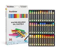 Liquidraw Pastels à l'huile super doux solubles dans l'eau pour l'art, 36 couleurs aquarelle, mélange de pastels à l'huile pour artistes, étudiants, enfants, dessin, croquis et peinture