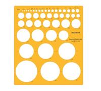 Liquidraw Pochoir circulaire | 45 cercles de différentes tailles | Idéal pour les mathématiques, la géométrie ou le dessin | Convient pour l'ingénierie, l'architecture et le dessin | Plastique orange