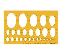 Liquidraw Pochoir Ellipse - 26 ellipses | Formes géométriques en plastique transparent pour le dessin | Outil de dessin technique | pour l'ingénierie, l'architecture, la conception de bijoux et l'art