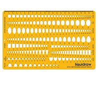 Liquidraw Pochoir pour création de bijoux, modèle de fabrication de bijoux - Formes et tailles de pierre Orange transparent 1889