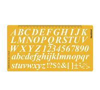 Liquidraw Pochoirs en forme de lettres pour calligraphie et travaux manuels - Lettres italiques en gras - Lettres de l'alphabet et des chiffres - Majuscules de 20 mm et 15 mm (Italique)