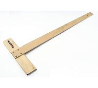 Liquidraw Règle en bois carrée en T - 60 cm / 24in | Avec marquages, pour dessin, dessin et mise en page, bricolage, artisanat, architecte ou ingénieur