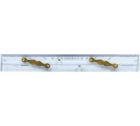 Liquidraw Règle parallèle de navigation marine 21 pouces joints en laiton règle acrylique nautique pour le tracé de navigation