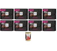 Liquirizia, édition limitée, chocolat au lait avec morceaux de réglisse, cacao 100 % durable, 8 paquets de 100 g + Italian Gourmet Polpa 400 g