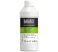 Liquitex 5116 Médium Mat Professionnel pour Peintures Acryliques - Donne un Fini Satiné aux Couleurs et Réduit la Brillance, Liquide - Bouteille 473 ml