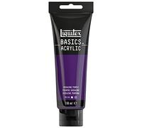 Liquitex 8870019 Basics - Peinture acrylique, peinture artistique monopigmentée, résistante à la lumière, qualité archive, finition satinée, tube de 118 ml - Pourpre dioxazine