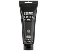 Liquitex 88700222 Basics - Peinture acrylique, peinture artistique monopigmentée, résistante à la lumière, qualité archive, finition satinée, tube de 250 ml - Noir De Mars