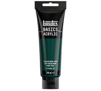 Liquitex 8870026 Basics - Peinture acrylique, peinture artistique monopigmentée, résistante à la lumière, qualité archive, finition satinée, tube de 118 ml - Vert Phtalocyanine