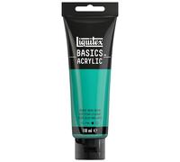 Liquitex 8870036 Basics - Peinture acrylique, peinture artistique monopigmentée, résistante à la lumière, qualité archive, finition satinée, tube de 118 ml - Vert D'Eau Eclatant