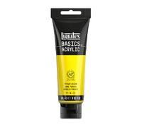 Liquitex 8870039 Basics - Peinture acrylique, peinture artistique monopigmentée, résistante à la lumière, qualité archive, finition satinée, tube de 118 ml - Jaune Primaire