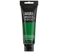 Liquitex 8870044 Basics - Peinture acrylique, peinture artistique monopigmentée, résistante à la lumière, qualité archive, finition satinée, tube de 118 ml - Vert De Hooker Permanent Imitation