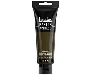 Liquitex 8870045 Basics - Peinture acrylique, peinture artistique monopigmentée, résistante à la lumière, qualité archive, finition satinée, tube de 118 ml - Terre d'Ombre Naturelle, T.O.N