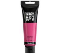 Liquitex 8870047 Basics - Peinture acrylique, peinture artistique monopigmentée, résistante à la lumière, qualité archive, finition satinée, tube de 118 ml - Magenta moyen