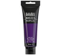 Liquitex 8870054 Basics - Peinture acrylique, peinture artistique monopigmentée, résistante à la lumière, qualité archive, finition satinée, tube de 118 ml - Violet Prismatique