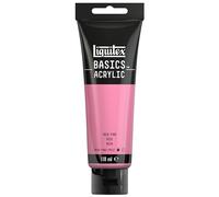 Liquitex 8870078 Basics - Peinture acrylique, peinture artistique monopigmentée, résistante à la lumière, qualité archive, finition satinée, tube de 118 ml - Rose