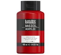 Liquitex Peinture acrylique Basics 400ml satinée monopigmentée - Rouge de Cadmium Foncé Imitation