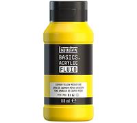Peinture acrylique - Fluide - Jaune cadmium moyen - 830 - Liquitex - Basics Acrylic fluid - 118ml Jaune
