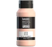 Liquitex 8870391 Basics Fluid - Peinture acrylique à consistance fluide, à séchage rapide, résistante à la lumière, imperméable, à base d'eau, Flacon de 118 ml, Rose Clair
