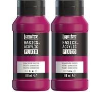 Liquitex 8870393 Basics Fluid - Peinture acrylique à consistance fluide, à séchage rapide, résistante à la lumière, imperméable, à base d'eau, Flacon de 118 ml, Magenta Quinacridone (Lot de 2)