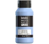 Liquitex 8870396 Basics Fluid - Peinture acrylique à consistance fluide, à séchage rapide, résistante à la lumière, imperméable, à base d'eau, Flacon de 118 ml, Violet Bleu Clair