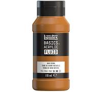 Liquitex Peinture acrylique Basics Fluid – Fluide, séchage rapide, 118 ml, Terre de Sienne Naturelle