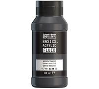 Liquitex 8870419 Basics Fluid - Peinture acrylique à consistance fluide, à séchage rapide, résistante à la lumière, imperméable, à base d'eau, Flacon de 118 ml, Graphite Iridescent