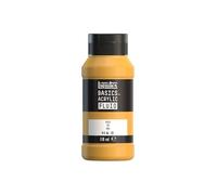 Liquitex 8870421 Basics Fluid - Peinture acrylique à consistance fluide, à séchage rapide, résistante à la lumière, imperméable, à base d'eau, Flacon de 118 ml, Or