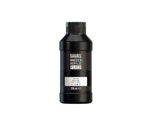 Liquitex 8870429 Basics Fluid - Peinture acrylique à consistance fluide, à séchage rapide, résistante à la lumière, imperméable, à base d'eau, Flacon de 250 ml, Noir de Mars