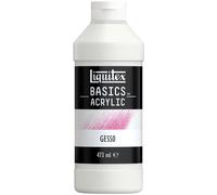 Liquitex Additif Acrylique Basics Gesso Bouteille 473ml ROW, Blanc Mat, 473.00 ml (Lot de 1)