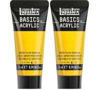 Liquitex Basics Acrylique Tube 22 ml Jaune Cadmium Moyen Imit ROW (Lot de 2)