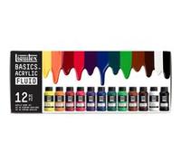 Liquitex Basics - Ensemble de peinture - peinture acrylique - 12 couleurs - couleurs assorties - 118 ml
