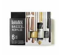 Liquitex Basics Peinture Acrylique Métallique Et Irisée Lot De 6 X 22ml