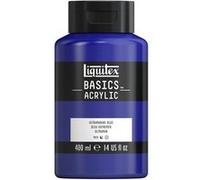 Liquitex Peinture acrylique Basics 8870325, pot 400 ml, résistante à la lumière, Bleu outremer