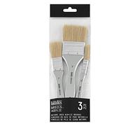LIQUITEX BASICS SET DE 3 PINCEAUX SOIE DE PORC NATURELLE