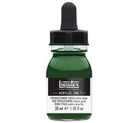 Liquitex Professional Encre Acrylique Flacon Avec Pipette 30 ml Vert Phtalocyanine (Nuance Jaune)