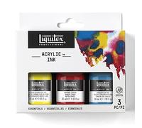 Liquitex Encre acrylique professionnelle Ensemble Couleurs essentielles 3 x 30 ml