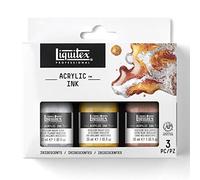 Liquitex Encre acrylique Professional – Couleurs iridescentes – Set 3 x 30 ml