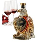 Liquor Carafe - Embossed Freedom Bell Glass Container 350ml Gift