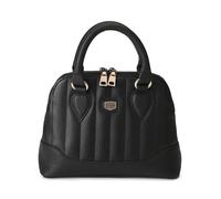 Liquorbrand Sac à main pour femme | Sac Bowling noir rembourré style pin-up Rockabilly | Sac rétro gothique années 50 | Secret intérieur avec doublure léopard | Modèle Lil Rocket