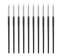 LIQWEI Lot de 10 pinceaux de peinture en silicone, outils professionnels de sculpture en silicone, pinceaux à colle, pinceaux flexibles pour peinture par numéro, outils d'argile pour bricolage