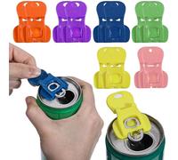 LIQWEI Lot de 12 bouchons de canettes en plastique - Ouvre-boîte manuel simple pour soda, bière, boissons, limonade, boissons