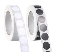 LIQWEI Lot de 2 000 petits autocollants ronds noirs et blancs pour garage, bureau, salle de classe et autres scénarios