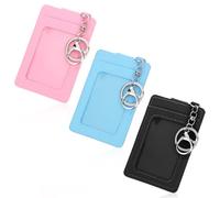 LIQWEI Lot de 3 porte-badges d'identité, porte-clés pour badges d'identité, porte-clés avec porte-clés en métal, pour infirmière, officier, enseignant, personnel de sécurité, femme et homme