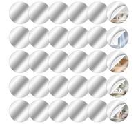 LIQWEI Lot de 30 miroirs ronds autocollants - 5 x 5 cm - Mini miroir mosaïque acrylique - Petit miroir rond flexible - Pour bricolage, mur, table, cuisine, salle de bain