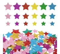 LIQWEI Lot de 450 étoiles autocollantes dorées en mousse à paillettes pour loisirs créatifs, décoration de fête d'anniversaire