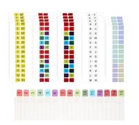 LIQWEI Lot de 512 onglets autocollants colorés de l'alphabet de A à Z pour ordinateur portable, manuel, dictionnaire et classement