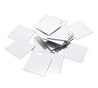 LIQWEI Lot de 70 carreaux de miroir autocollants - 5 x 5 cm - Mini miroir acrylique mosaïque - Miroir carré flexible - Autocollant pour bricolage, mur, table, cuisine, salle de bain