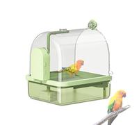 Liqzirtu Bain automatique pour cage à oiseaux, porte-manteau automatique résistant à la morsure deux modes pour élevage intérieur voyage exposition